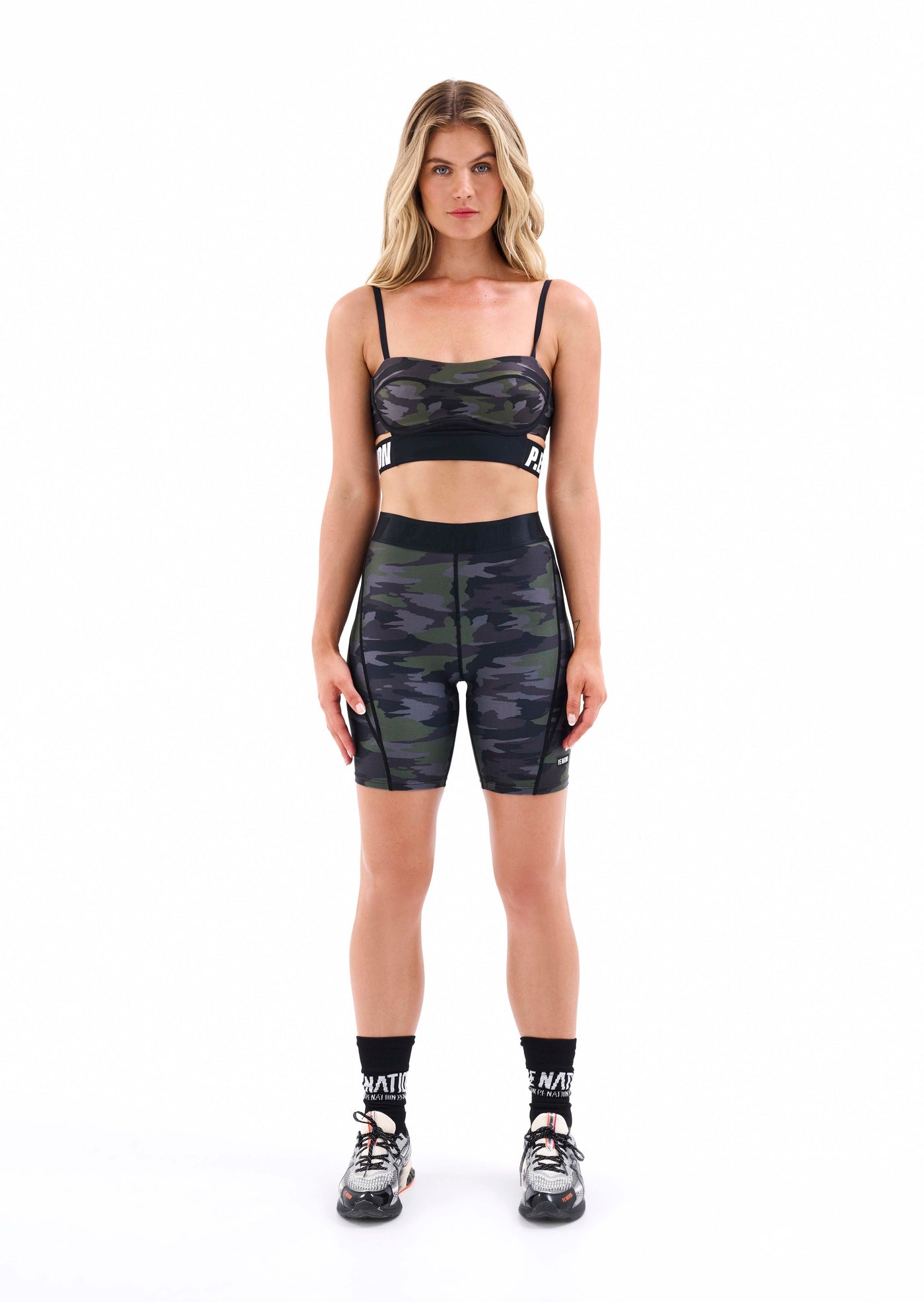 NORTHWOOD BIKE SHORT IN CAMO PRINT DARK