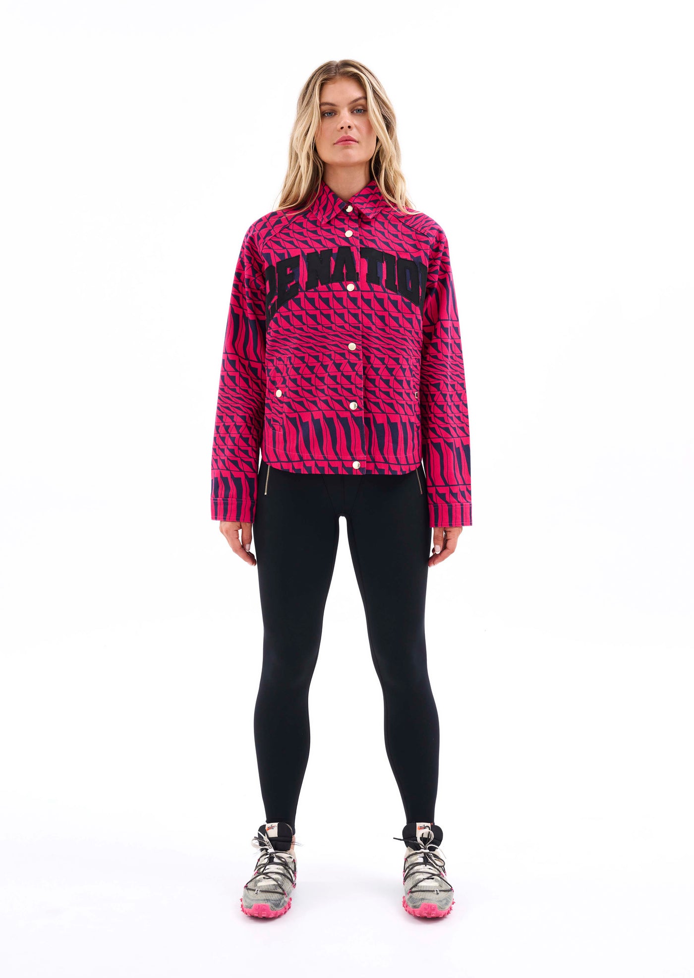 EMPIRE JACKET IN GEOMETRIC PRINT