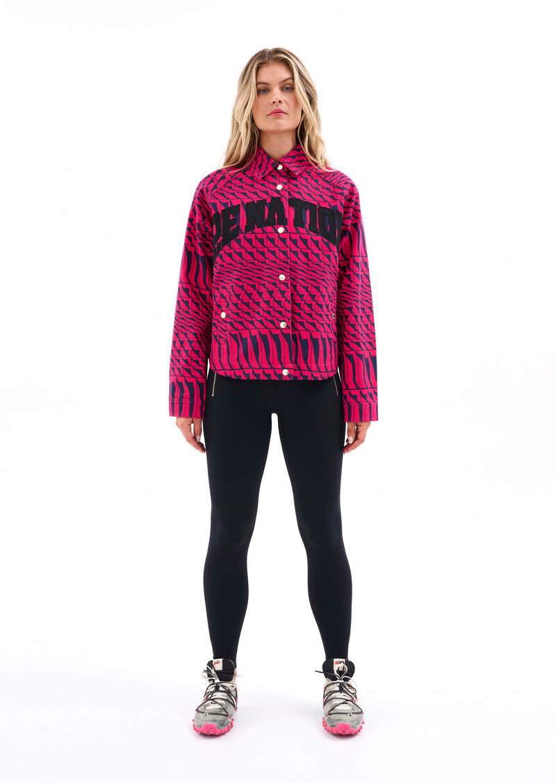 EMPIRE JACKET IN GEOMETRIC PRINT