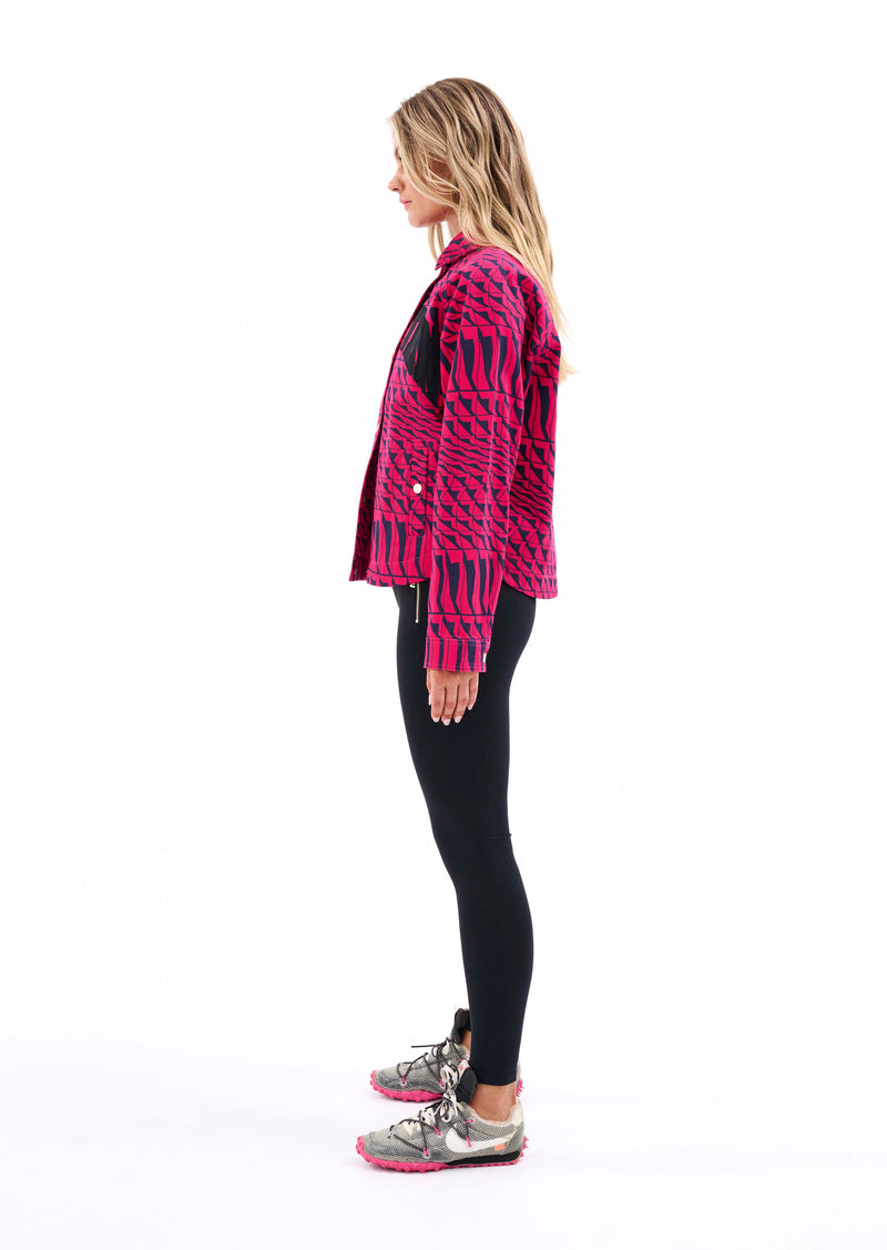 EMPIRE JACKET IN GEOMETRIC PRINT