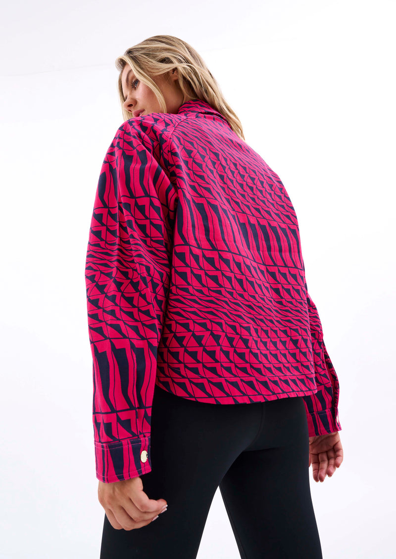 EMPIRE JACKET IN GEOMETRIC PRINT