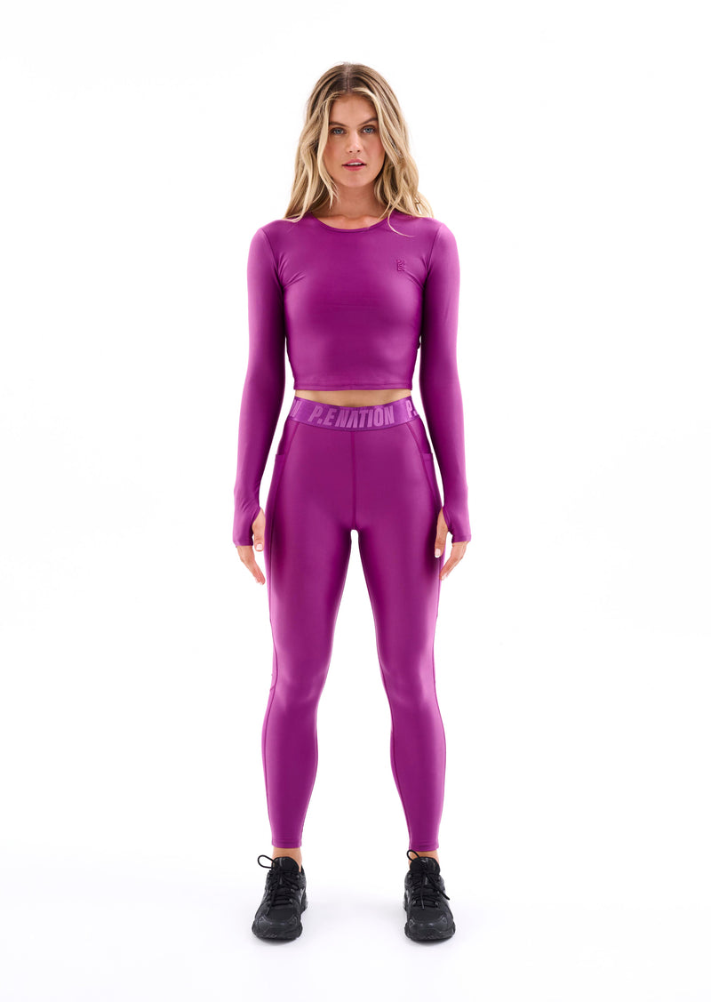 SIDE SWITCH LONG SLEEVE IN HOLLYHOCK