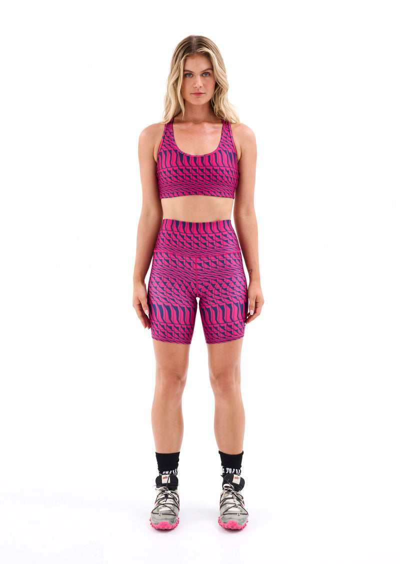 EMPIRE SPORTS BRA IN GEOMETRIC PRINT