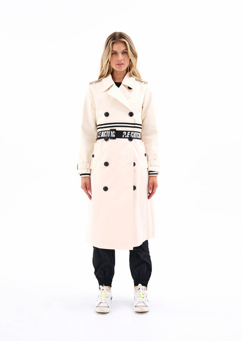 DISTRICT TRENCH COAT IN PEARLED IVORY