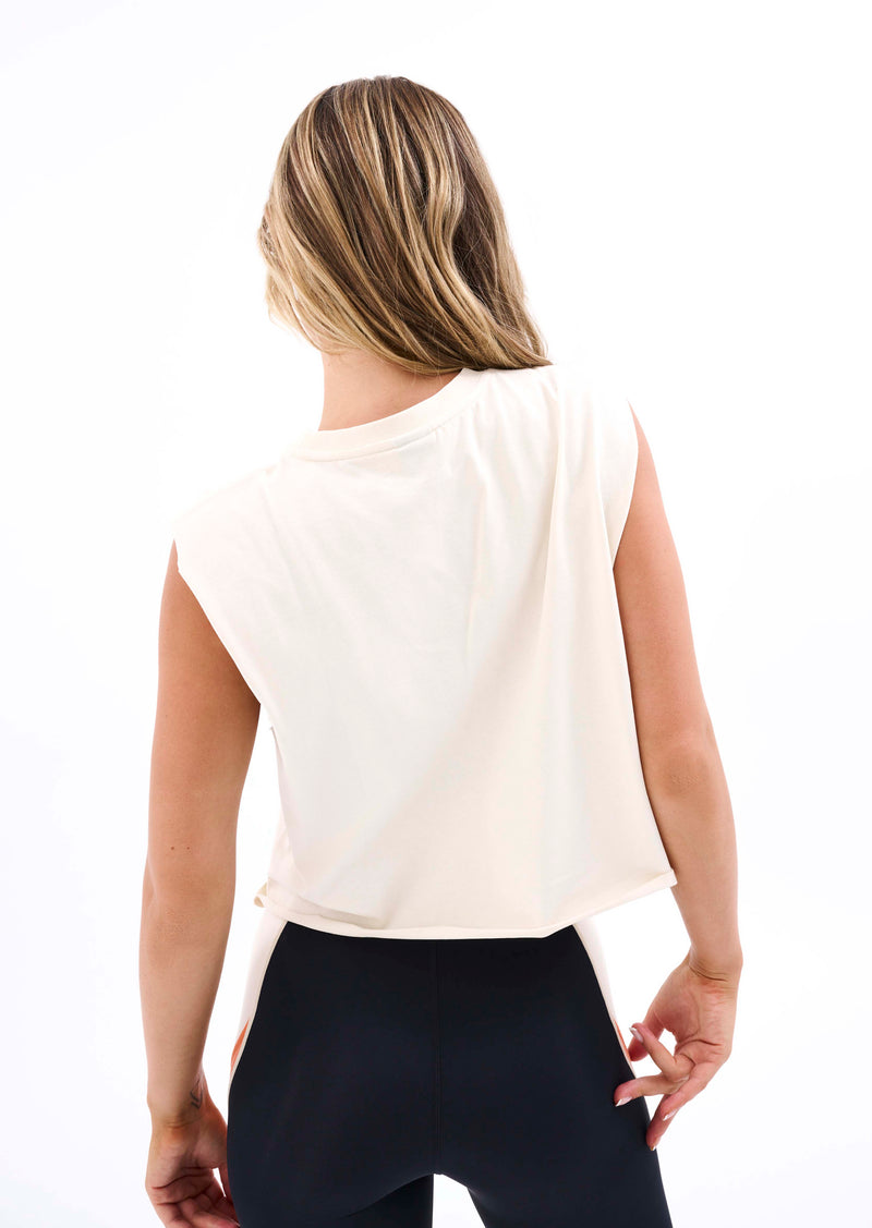 SIDEOUT TANK IN PEARLED IVORY