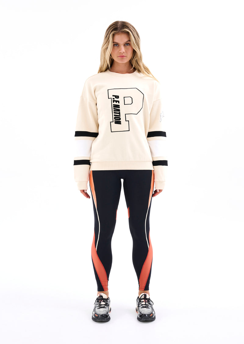 GYMNASIUM SWEAT IN PEARLED IVORY
