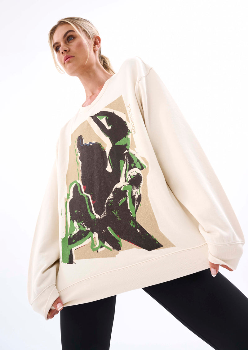 BASE CAMP SWEAT IN PEARLED IVORY
