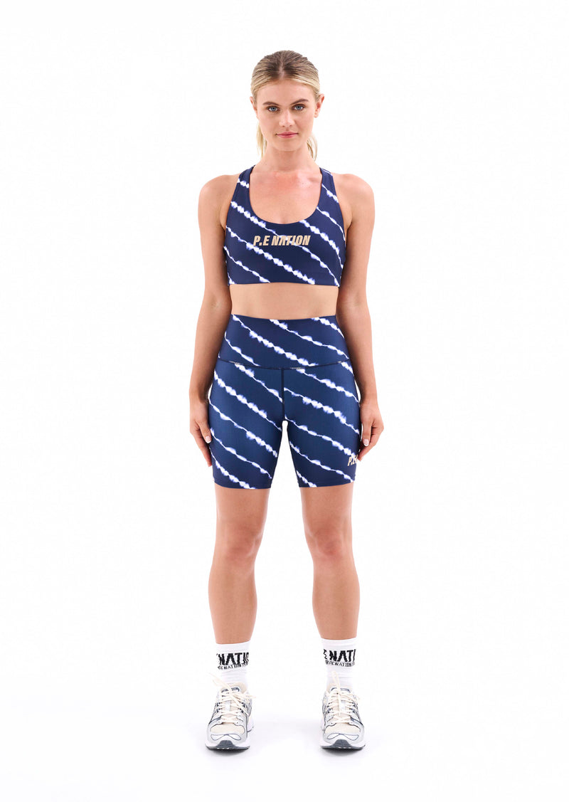 ASCEND BIKE SHORT IN TIE DYE PRINT
