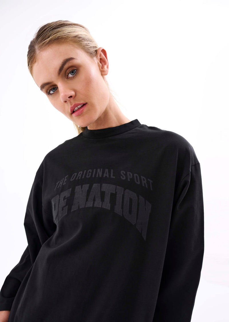 SIDEOUT LS TOP IN BLACK