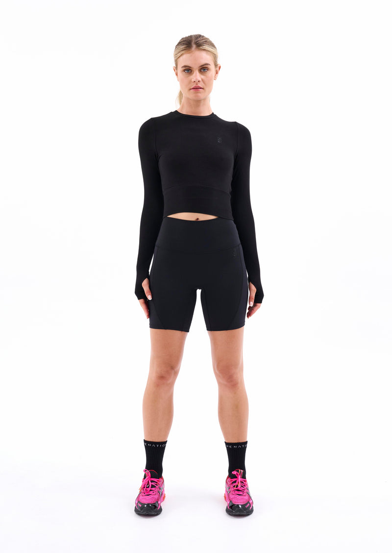 FREE PLAY RIB TEE IN BLACK