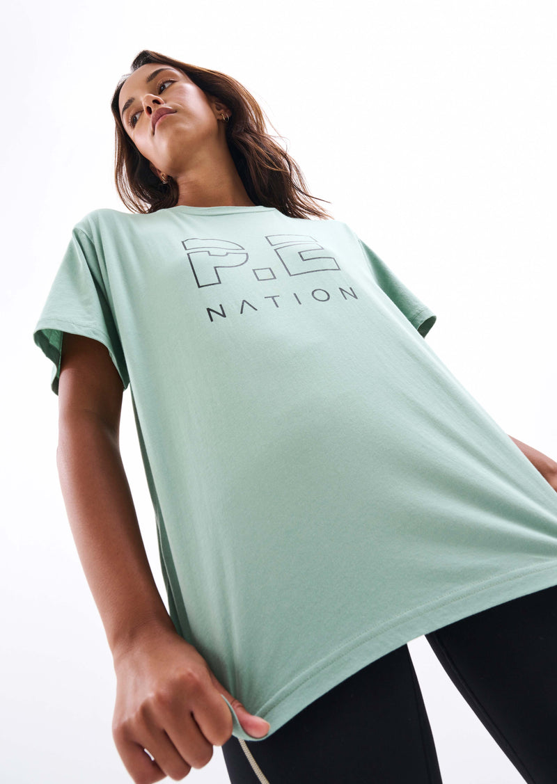 HEADS UP TEE IN ICEBERG GREEN