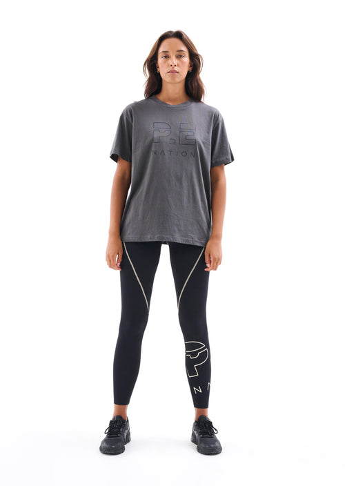 HEADS UP TEE IN DARK SHADOW