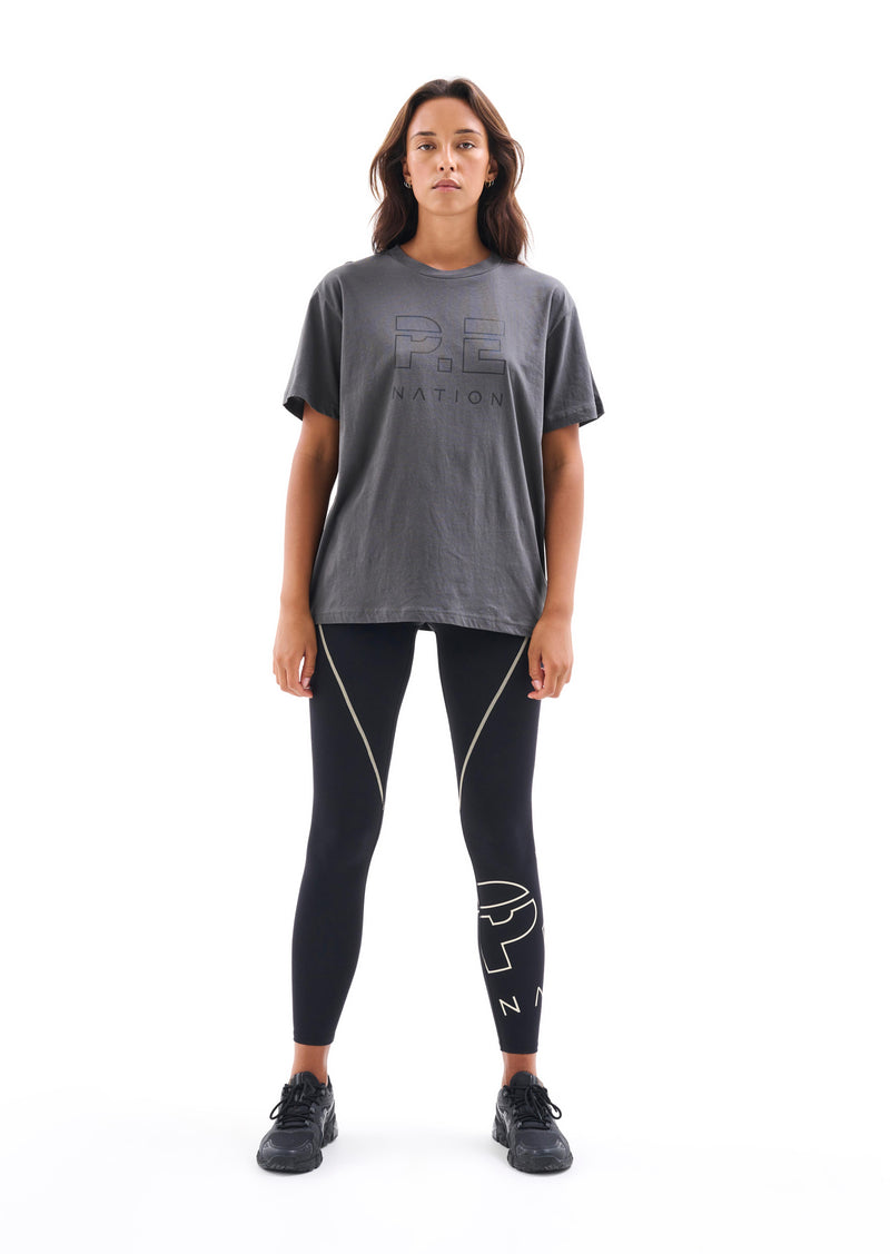 HEADS UP TEE IN DARK SHADOW