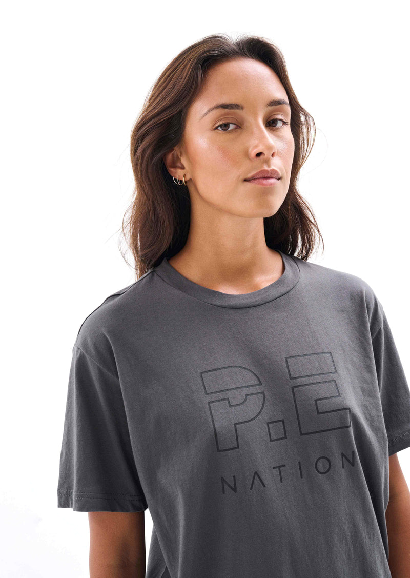 HEADS UP TEE IN DARK SHADOW
