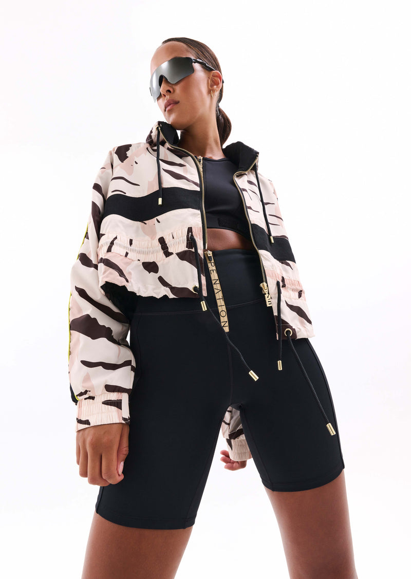 MAN DOWN JACKET IN ANIMAL PRINT