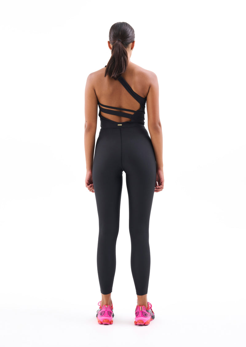 Brazilian Workout Legging - Absolute Black & Gold