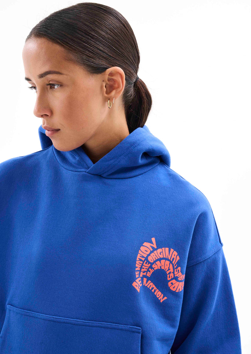 BASERUNNER HOODIE IN CLASSIC BLUE