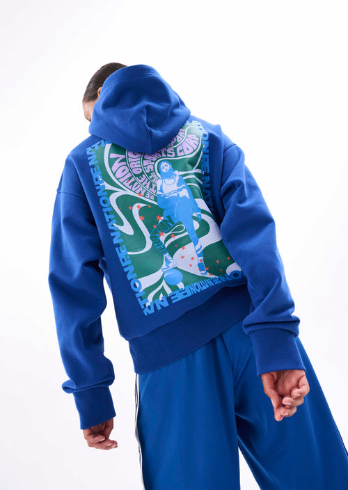 BASERUNNER HOODIE IN CLASSIC BLUE