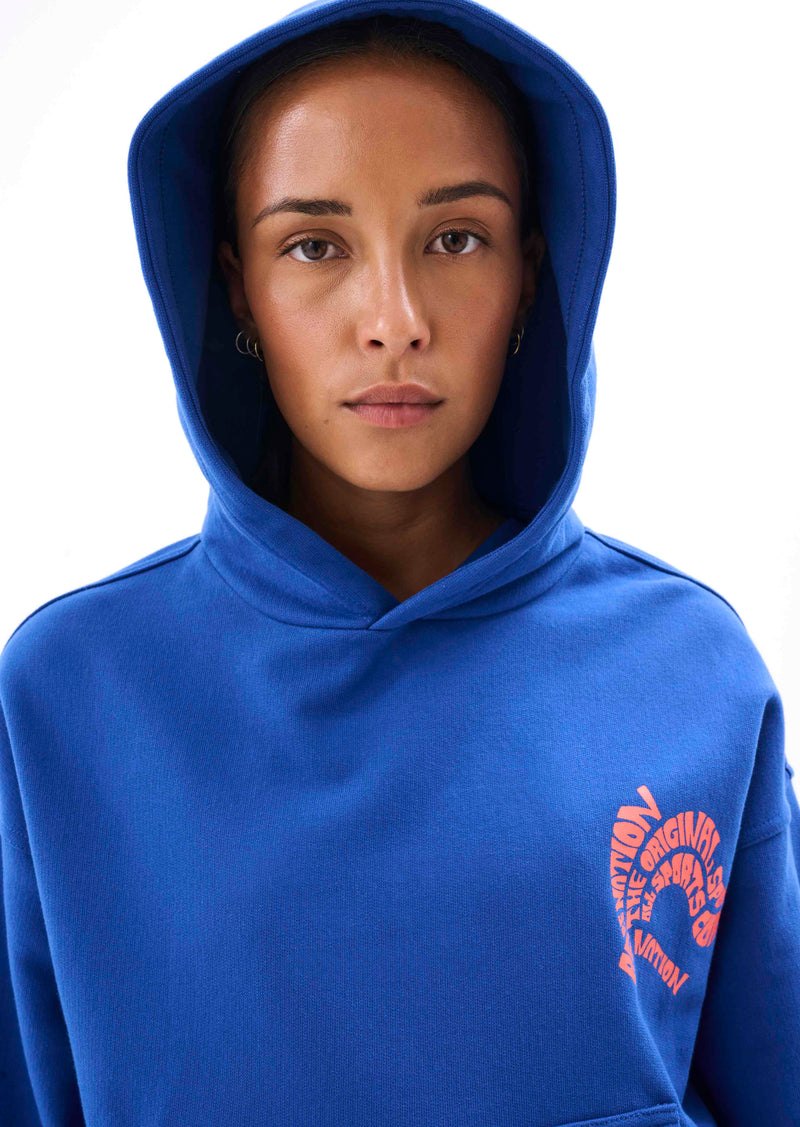 BASERUNNER HOODIE IN CLASSIC BLUE