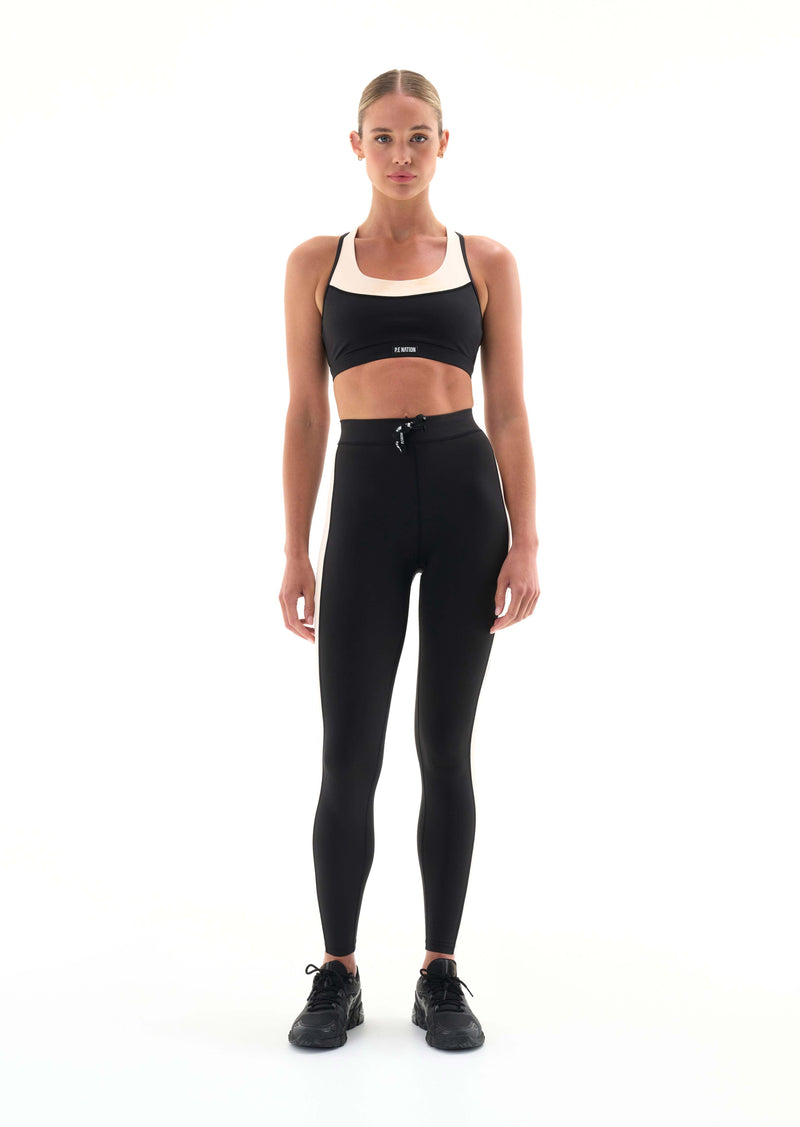 DEFENDING ZONE SPORTS BRA IN BLACK