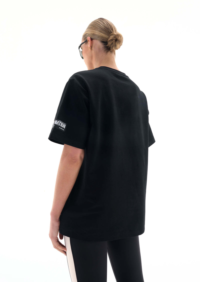 DEFENDING ZONE TEE IN BLACK