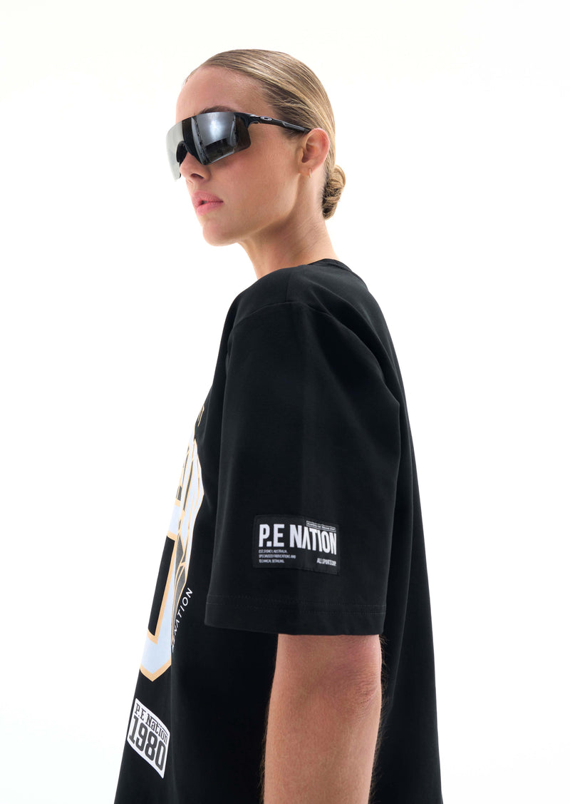 DEFENDING ZONE TEE IN BLACK