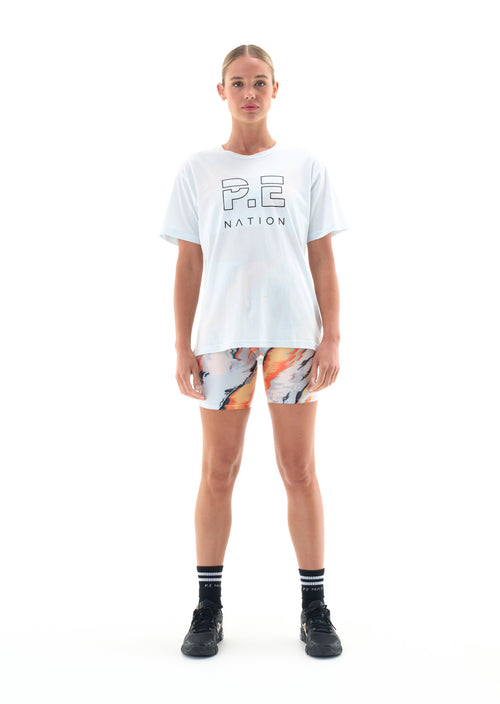 HEADS UP TEE IN ILLUSION BLUE