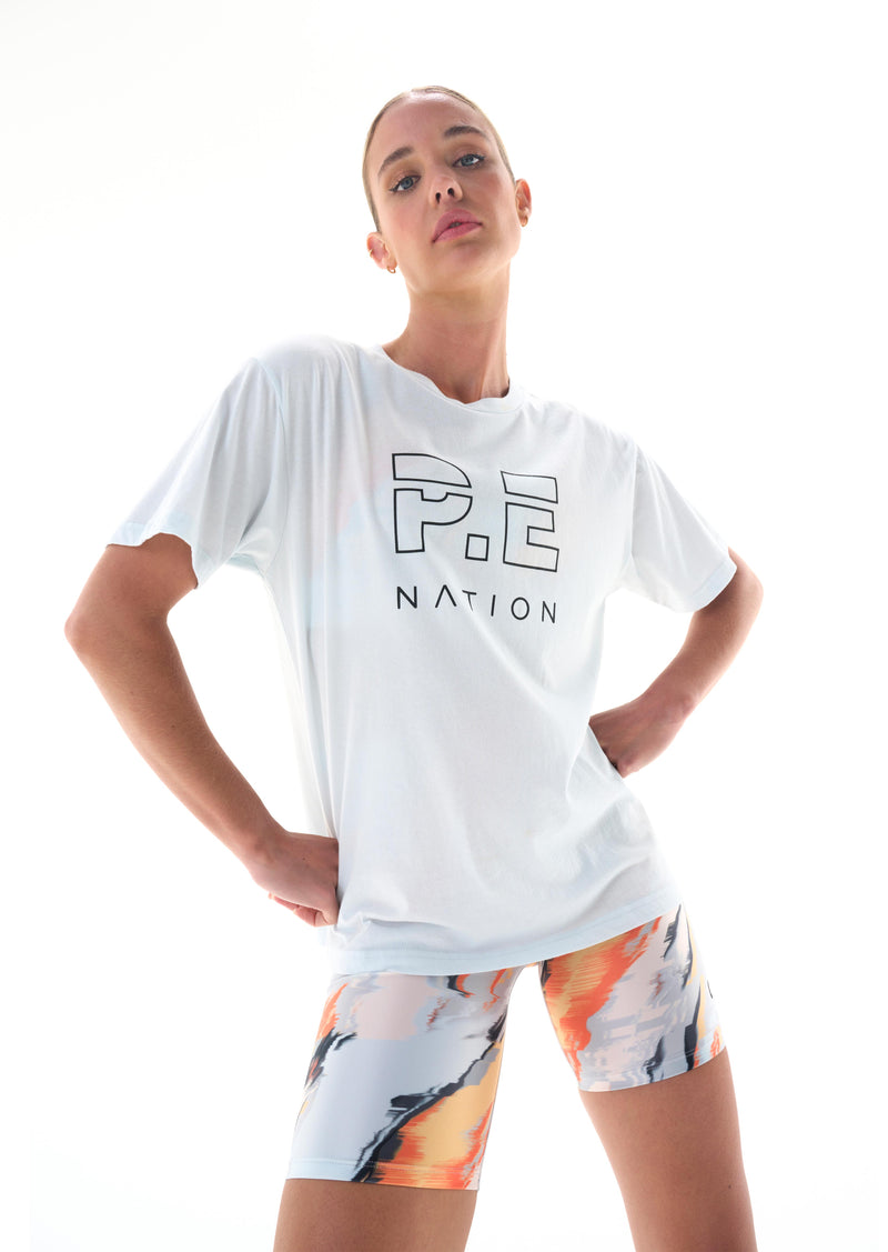 HEADS UP TEE IN ILLUSION BLUE