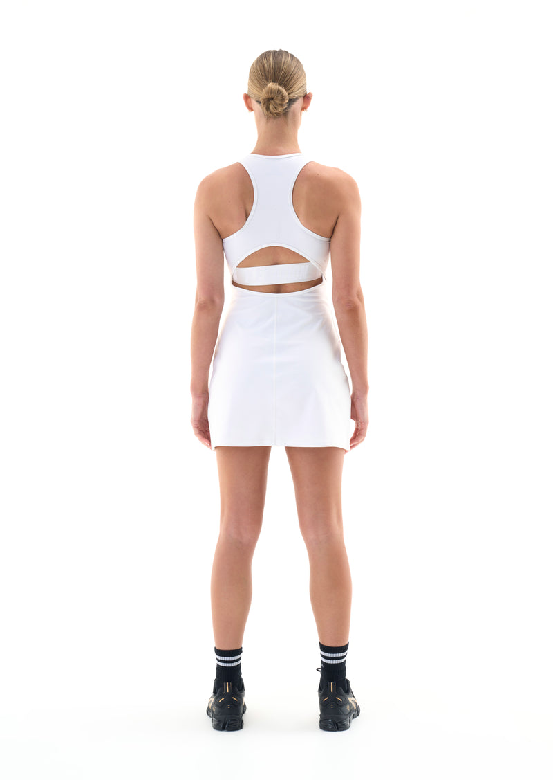WAVE FORM DRESS IN OPTIC WHITE
