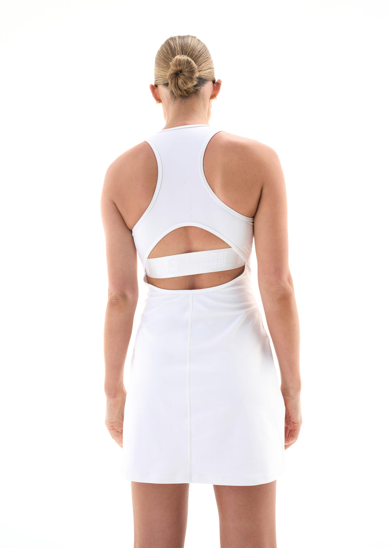 WAVE FORM DRESS IN OPTIC WHITE
