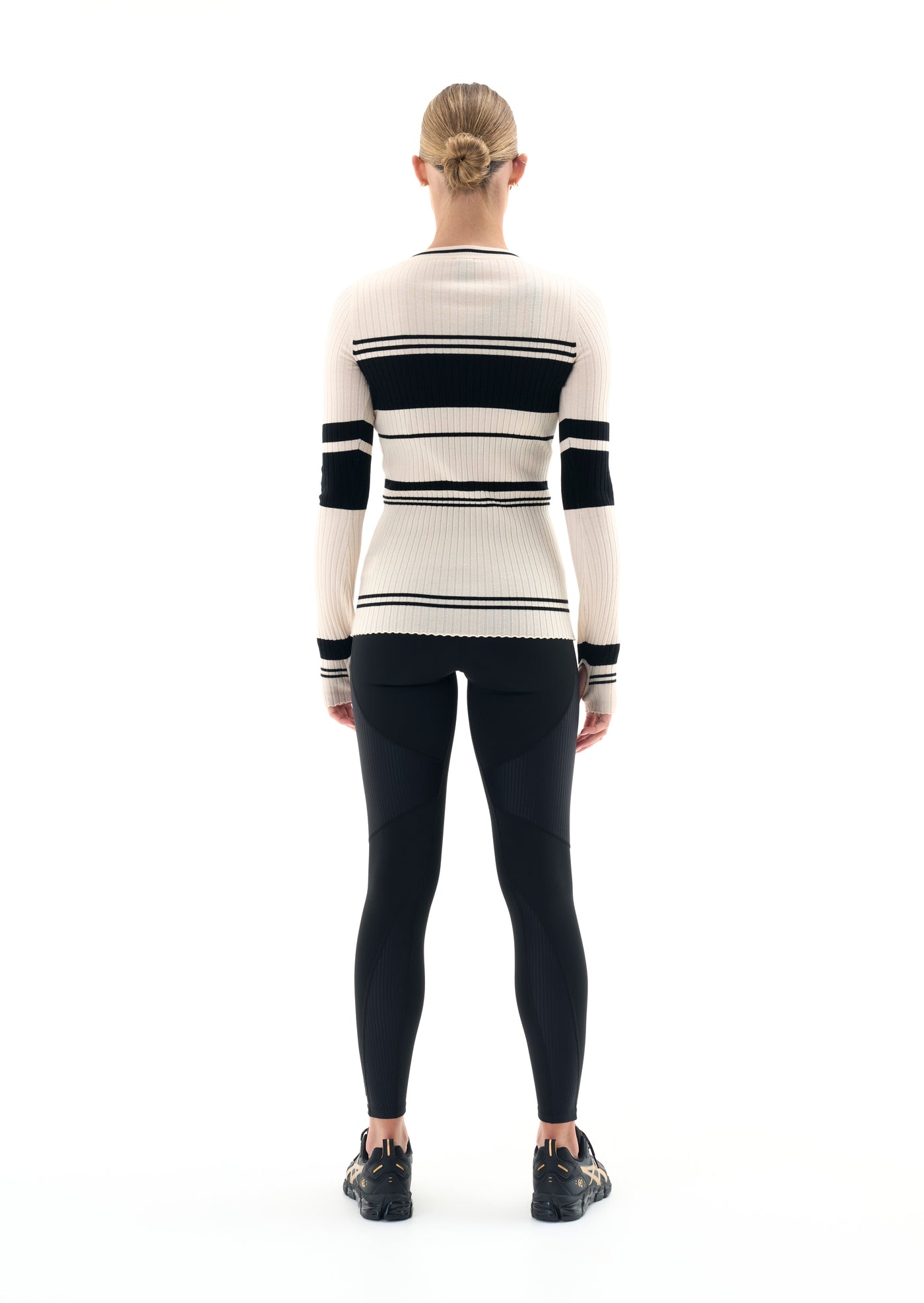 ACCOLADE LS KNIT TOP IN PEARLED IVORY