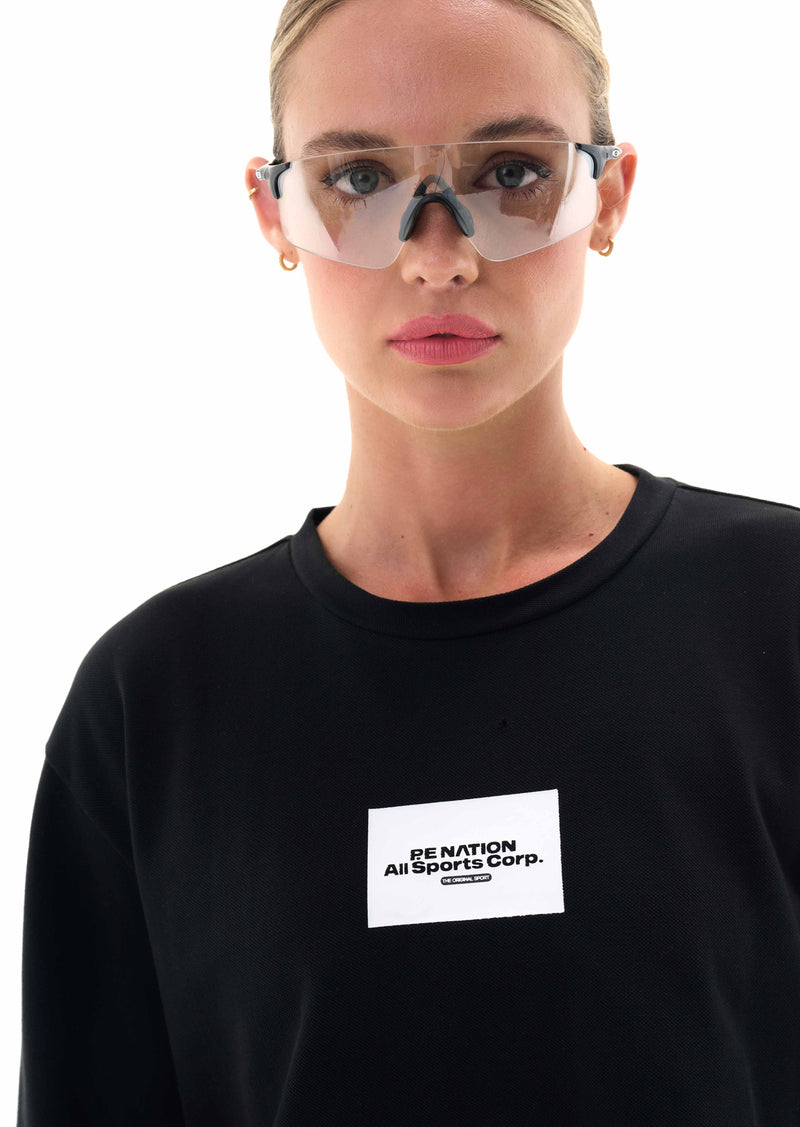TITLE GAME LS TEE IN BLACK