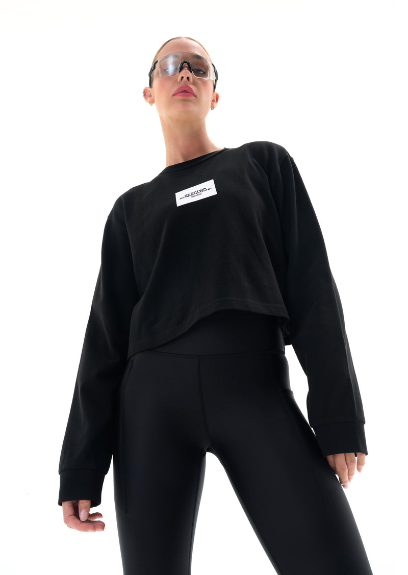TITLE GAME LS TEE IN BLACK