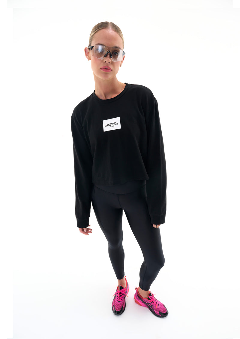 TITLE GAME LS TEE IN BLACK