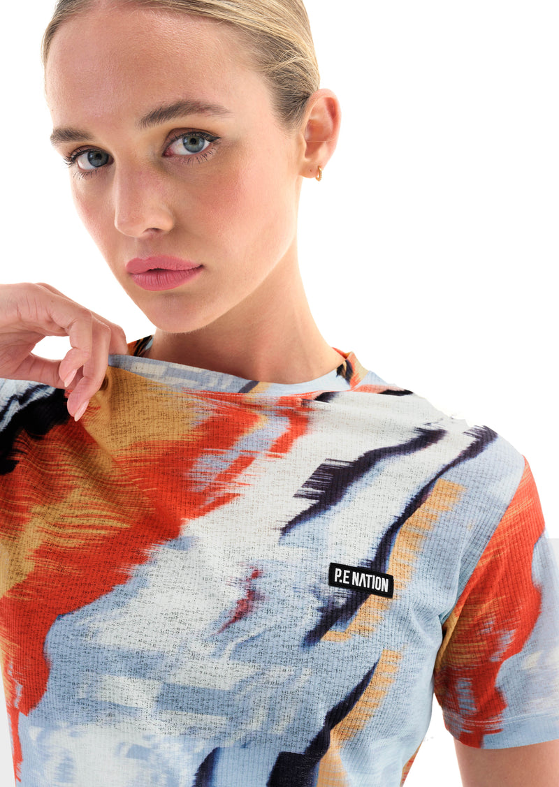 HIGH TIDE KNIT TEE IN DESERT PRINT