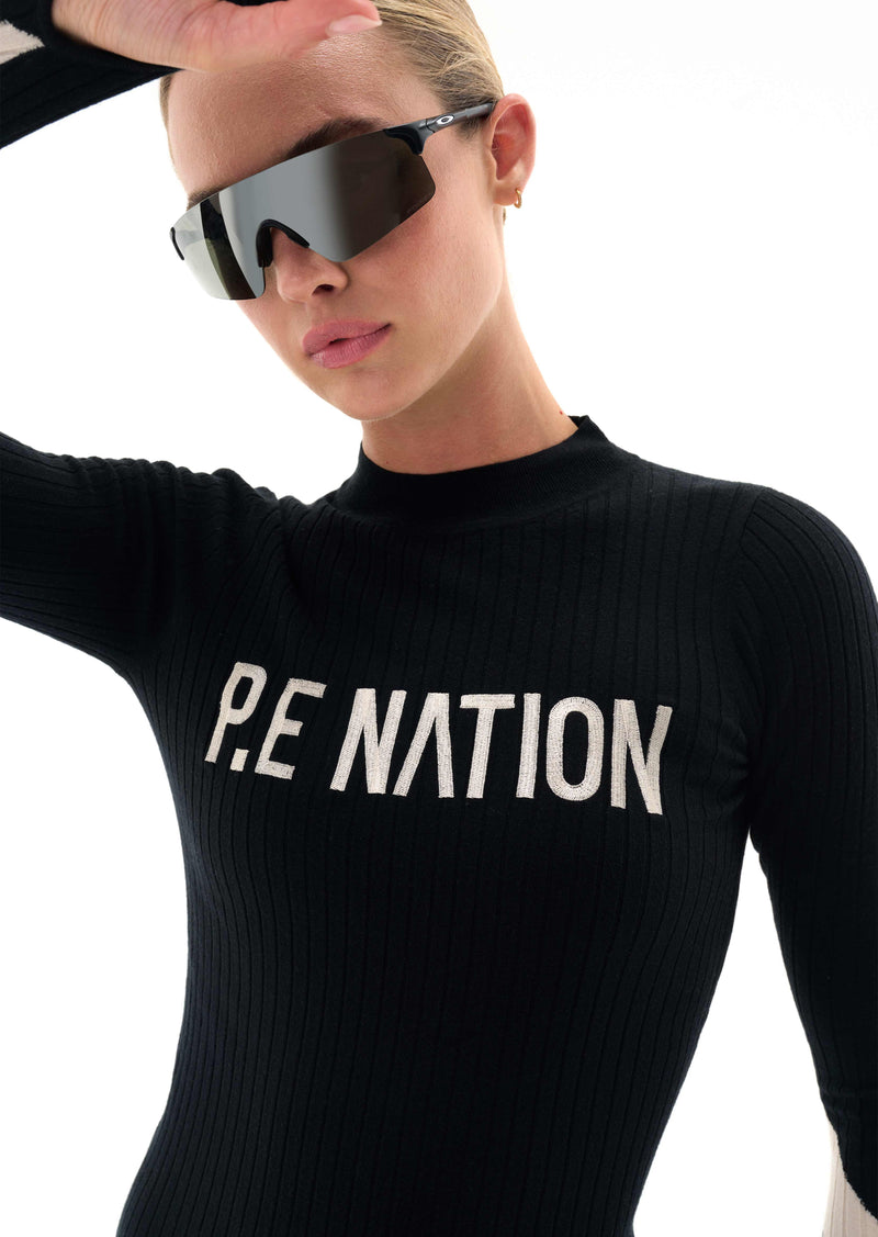 Pe nation short corner ls shop knit top