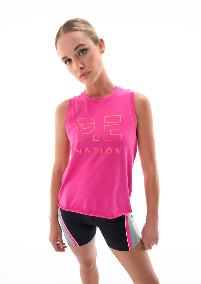 SHUFFLE TANK IN PINK GLO