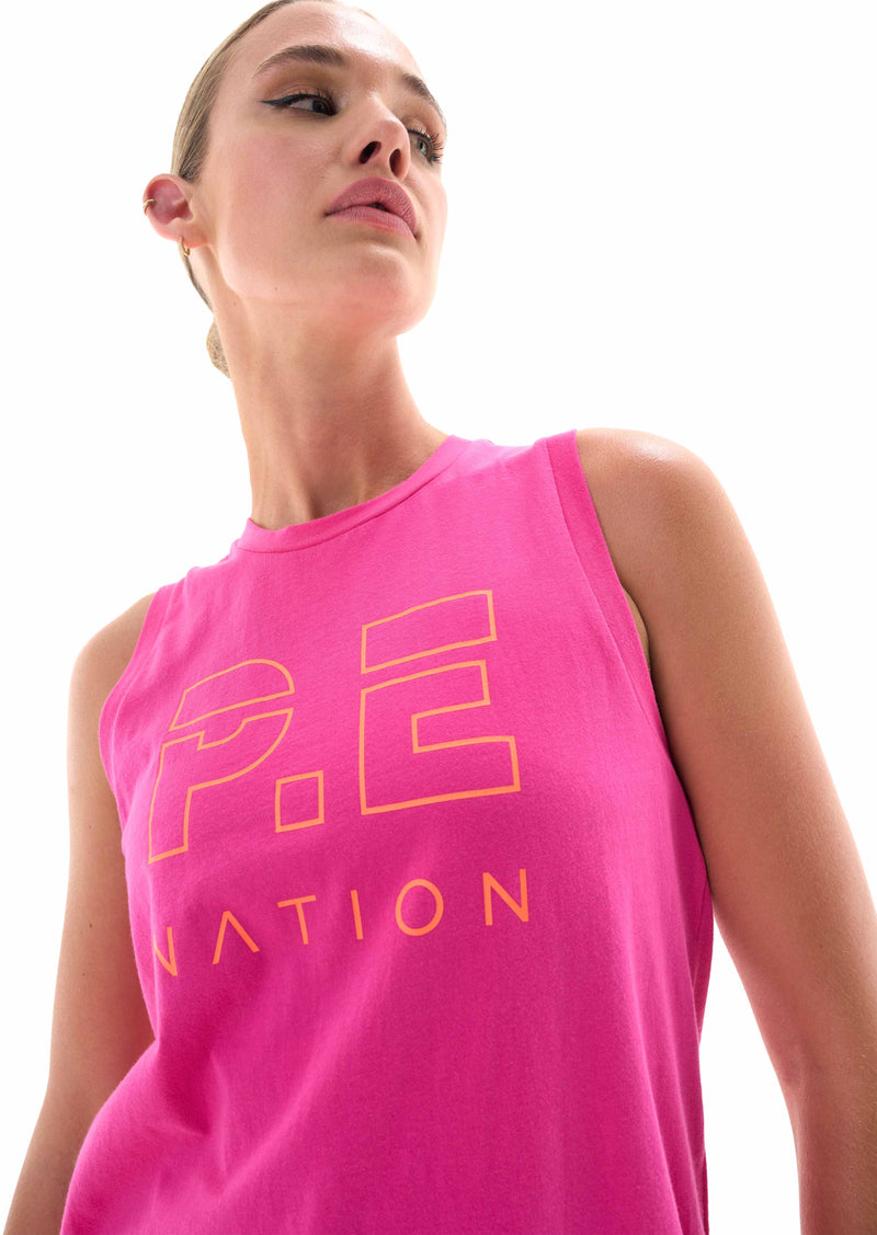 SHUFFLE TANK IN PINK GLO