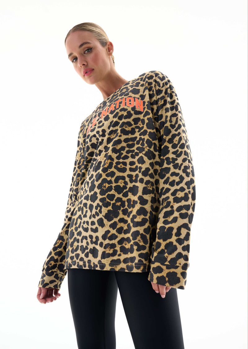 VALLEY LS TEE IN ANIMAL PRINT
