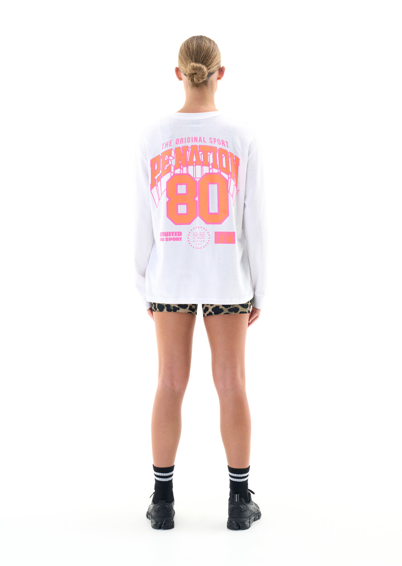 DEFENDING ZONE LS TEE IN OPTIC WHITE