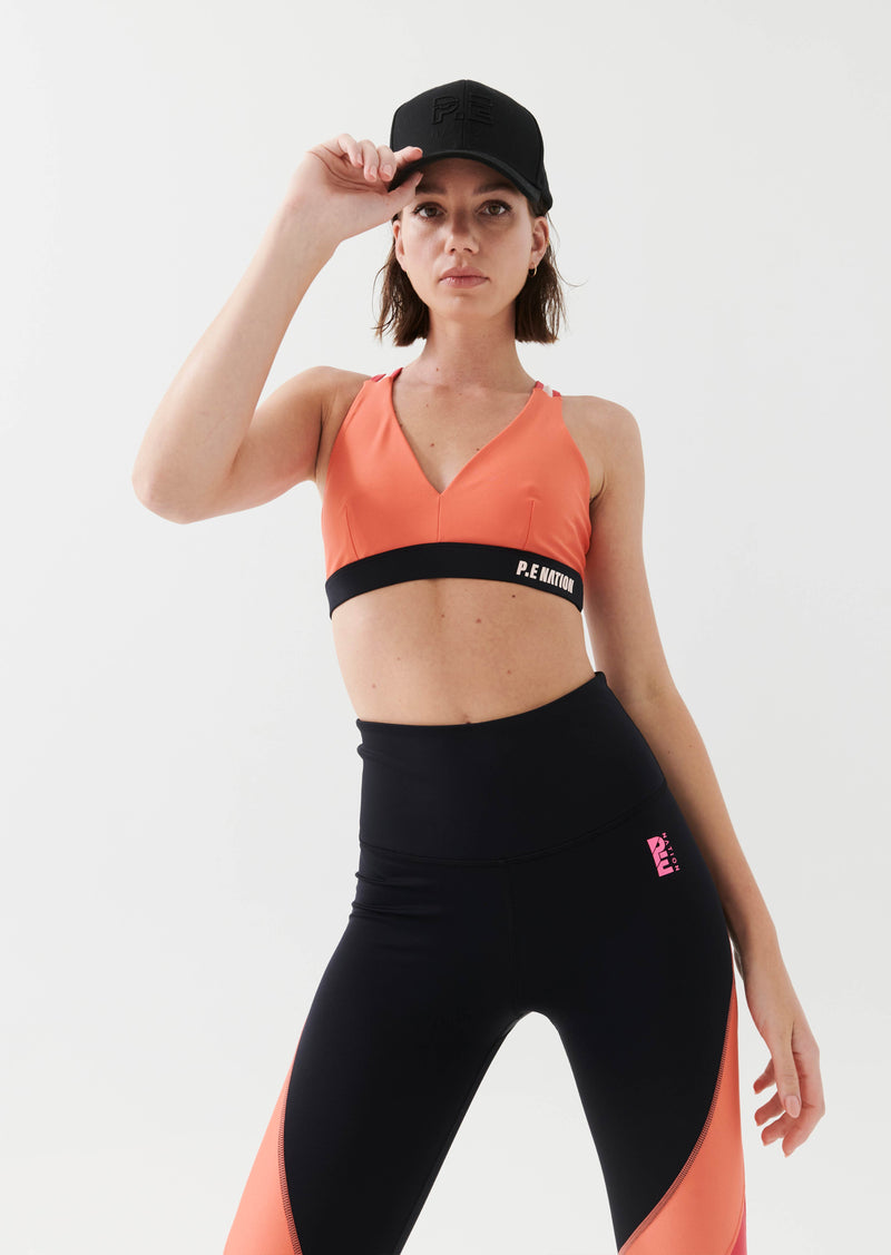 HIGH PRESS SPORTS BRA IN PERSIMMON