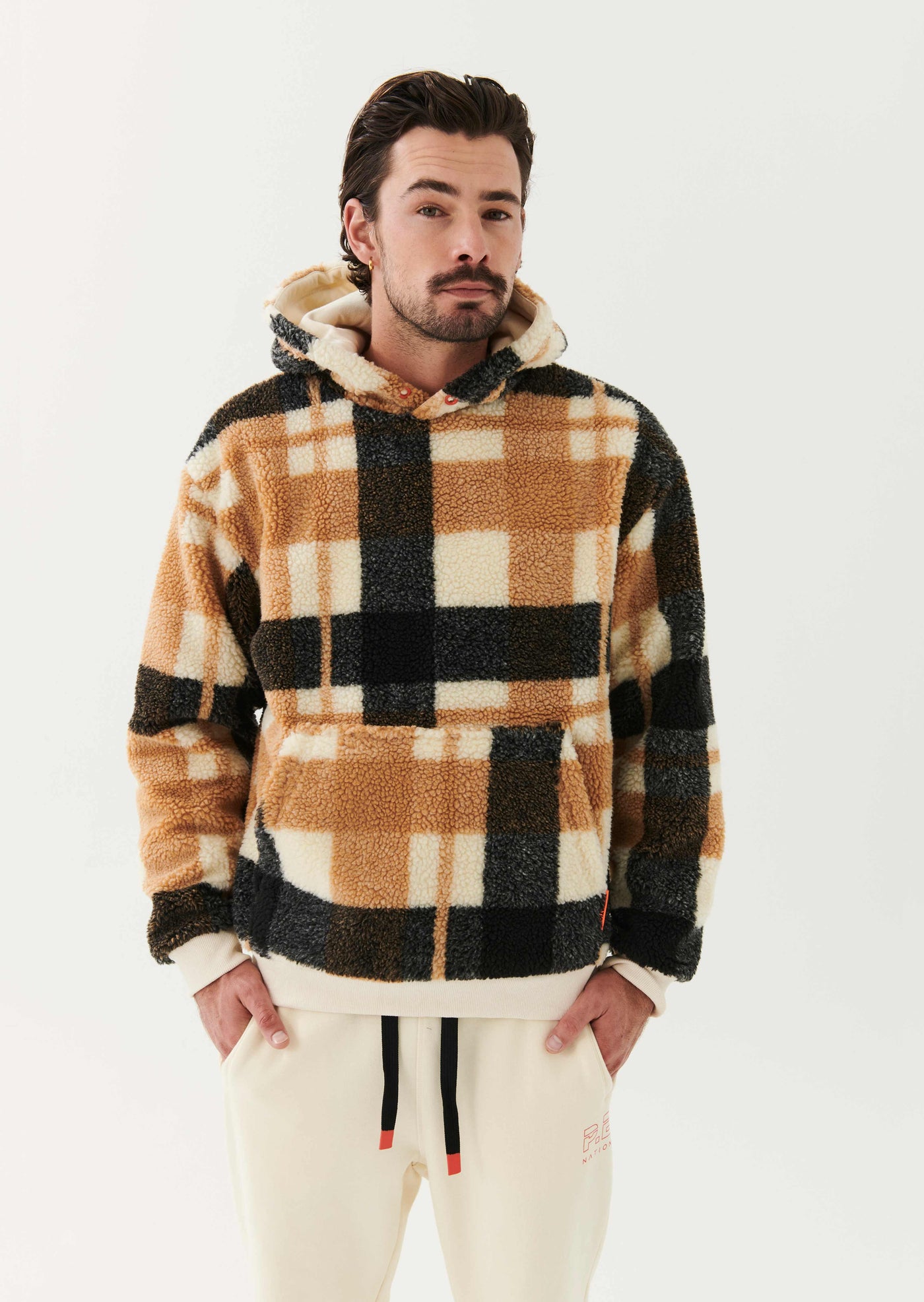 ABOVE BOARD HOODIE IN MENS CHECK