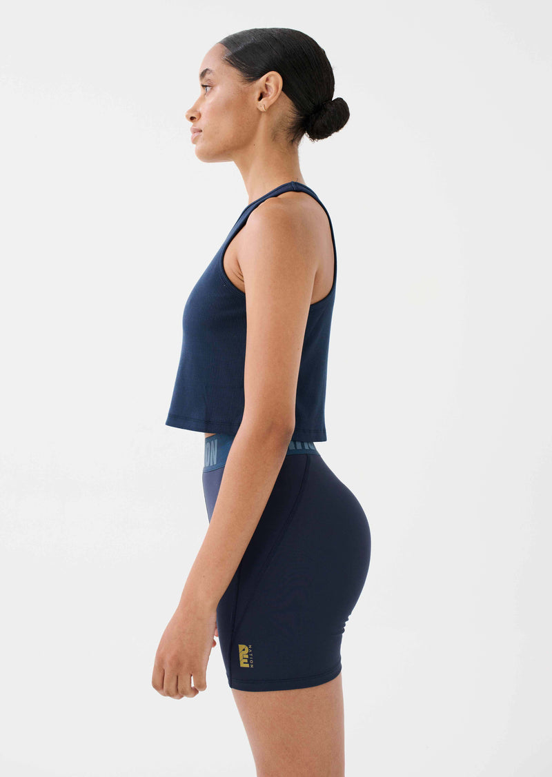 BACKCHECK TANK IN MIDNIGHT NAVY