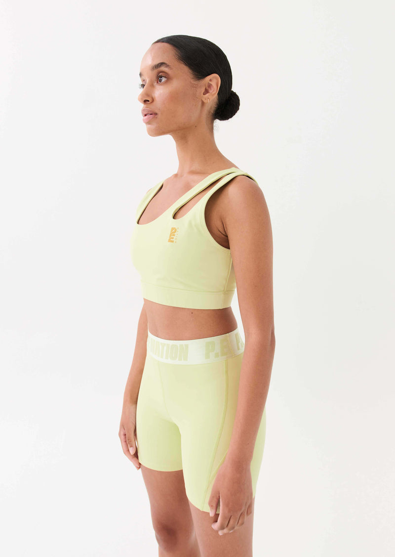 BACKCHECK SPORTS BRA IN MAJESTIC LIME