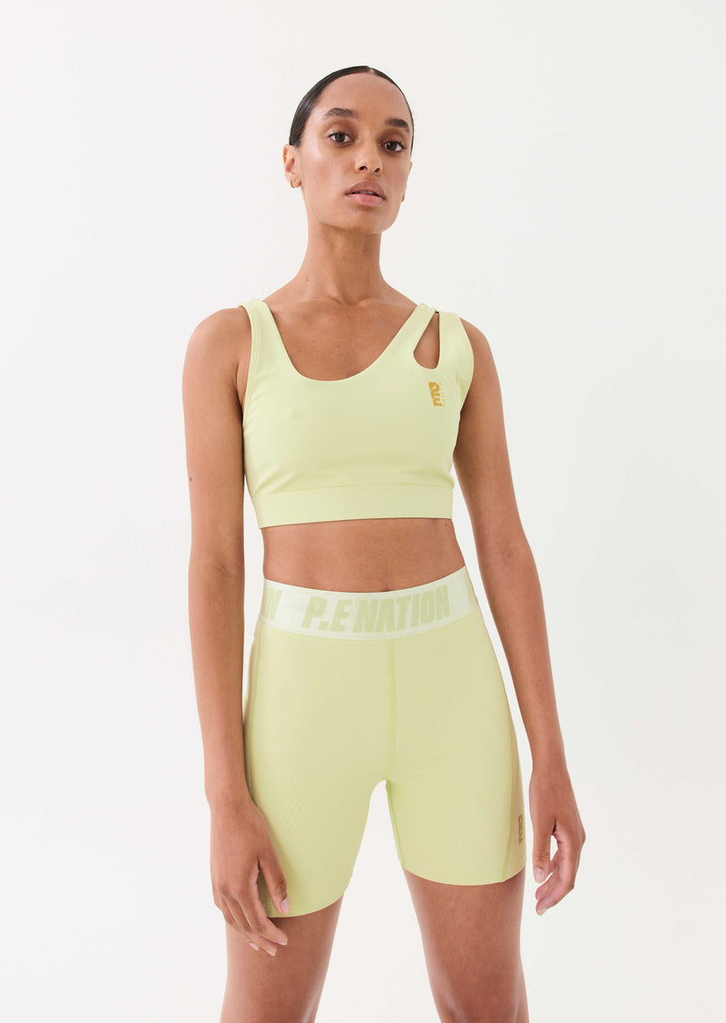 BACKCHECK SPORTS BRA IN MAJESTIC LIME