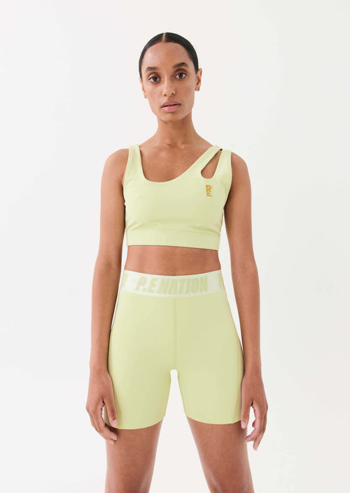 BACKCHECK SPORTS BRA IN MAJESTIC LIME