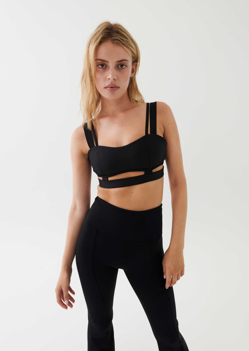 BACK STOP SPORTS BRA IN BLACK