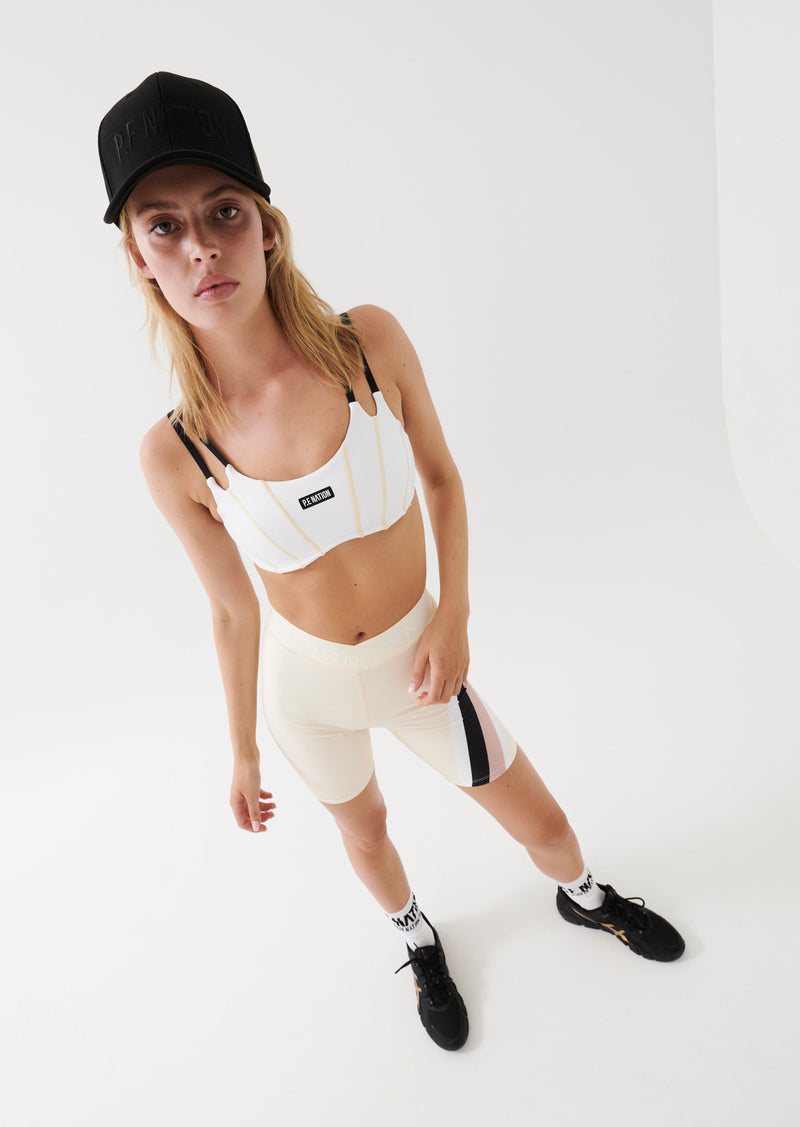 BALLER SPORTS BRA IN OPTIC WHITE
