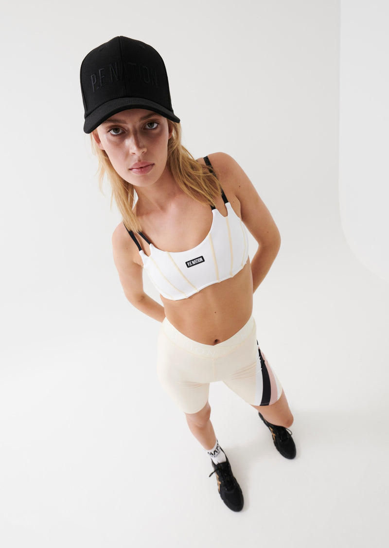 BALLER SPORTS BRA IN OPTIC WHITE