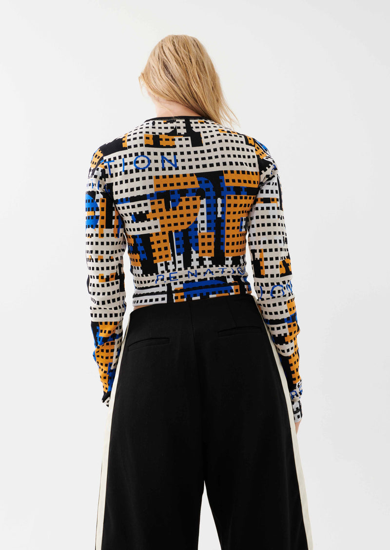 EMERGE KNIT LS TOP IN MULTI